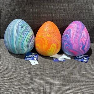 x3 Sunny Days Jumbo Squeezy Swirlie Easter Eggs Sensory Fidget Fast Ship